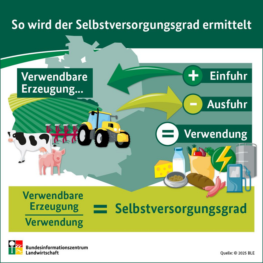 Infografik: So wird der Selbstversorgungsgrad ermittelt