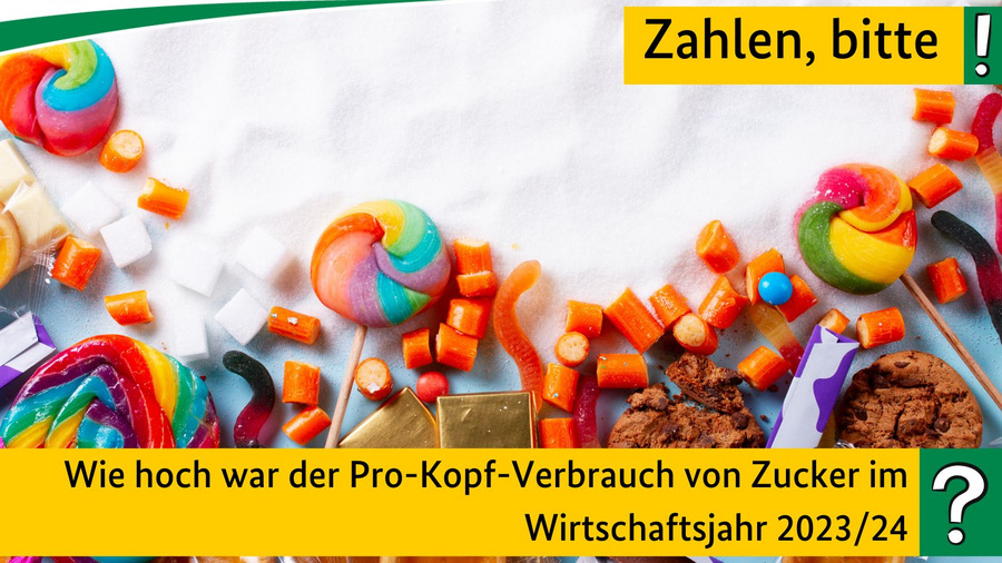 Wie hoch war der Pro-Kopf-Verbrauch von Zucker im Wirtschaftsjahr 2023/24?