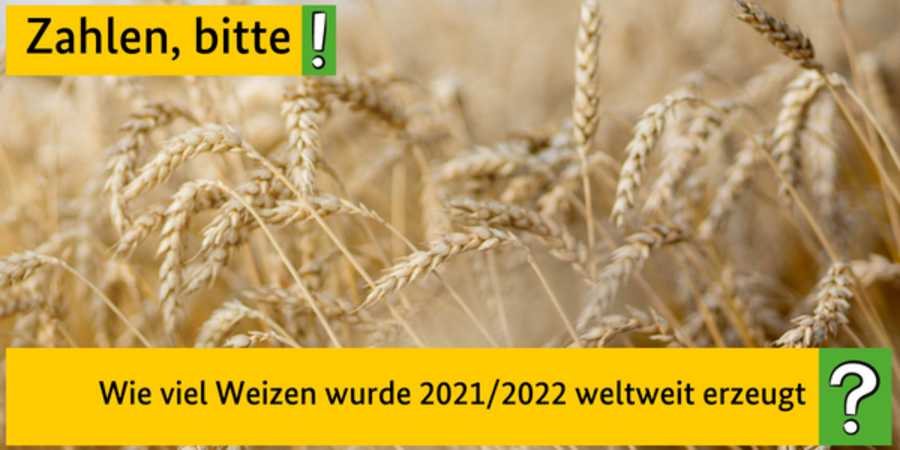 Wie viel Weizen wurde 2021/2022 weltweit erzeugt?